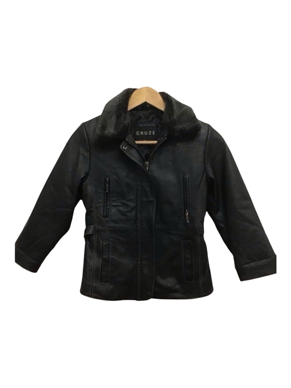 Genuine Girl Leather jacket Cruze girl brown small motorcycle bikercore